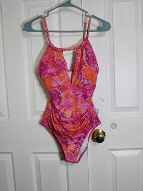 Lauren Ralph Lauren Tropical Floral Print 1-Piece Swimsuit